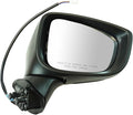 Passenger Side Power Mirror Smooth Black with Turn Signal Compatible with 2014-2016 Mazda 3 Japan Built MA1321179 MA1321180