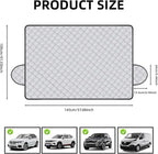 Car Windscreen Cover (57" x 41") Extra Thick 4-Layer Protective Windshield Cover for Car, SUV & Truck, Snow Ice Frost Sun UV Dust Water Resistent, All-Season Windshield Protection