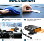 12V 150W Dual Use Car Cooling Heater Fan, Summer Quick Vehicle Cool Down Air Fan, Winter Windshield Defogger Defroster Portable Auto Fan Fit All Sedans Trucks SUVs