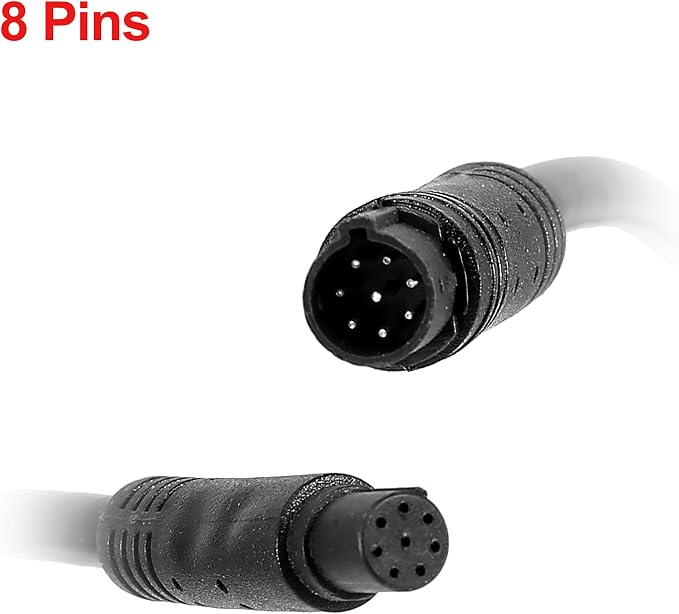 8 Pin 6.5ft 2m Backup Camera Extension Cable Dash Camera Cord Wires Car Rear View