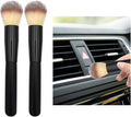 2 PCS Car Detailing Brush, Curved Soft Bristles Auto Removal Dust Collectors, Universal Vehicle Dashboard, Air Conditioner Vents etc Interior Cleaning Tool Accessory (Long-Beige)