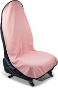 Waterproof Sweating Car Seat Cover for Post Gym Workout, Running, Swimming, Beach and Hiking, Universal Fit Non-Slip Bucket Seat Protector for Cars SUV Trucks, Machine Washable (Pink)