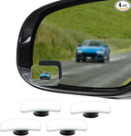 4PCS Blind Spot Convex Car Mirror, Side Mirror Blindspot, Rear View Mirrors with Wide Angle Adjustable Stick, Universal Car Blindspot Mirrors Exterior Accessories for Cars (Rectangle, 4PCS)