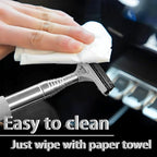 Car Rearview Mirror Wiper, Retractable Auto Glass Squeegee, Water Cleaner with Telescopic Long Rod, Portable Cleaning Tool for All Vehicles, Universal Automotive Accessories (Grey)