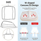 Comfort Memory Foam Car Seat Cushions For Driving,Red Booster Cushion Pad | Ergonomic Height Cushion, Sciatica & Lower Back Pain Relief Pillow, Comfort Seat Pad for Car Office Wheelchair Short People