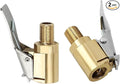 2Pack 8mm Tire Air Chuck with Clip Adapter, No Leakage Tire Chucks for Vehicle Inflator Compressor Pump Connect Accessories Tool, Brass Locking Tire Inflator Nozzle Adapter Connect 8mm