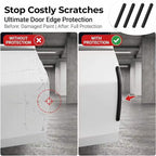 4 PCS Silicone Car Door Edge Guards, Self Adhesive Car Door Protector, Anti-Collision Crash Scratch Strips Protector, Auto Accessories Decorative Strip for Sedans Trucks SUVs (Black)