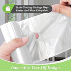 5 Gallon 220 Counts Strong Trash Bags Garbage Bags by, Bin Liners, for bathroom home office kitchen, 5.5 Gal, Clear