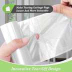 0.5 Gallon Mini 11" x 12" Small Clear Trash Bags, Tiny Bathroom Garbage Can Liners by, Small Plastic Bags for Desktop Trash Bin/Dog/Poop Car, Fit 2 Liters or Less Can (300 Counts, Clear)