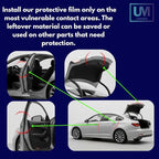 Door Edge Paint Protection Film, Car Door Handle Cup, Scotch Guard, Mini Knife, Squeege Cloth PPF Precut, Universal Fit, Protector, SelfHealing Scratch (Door Edge/Clear/4-Doors)