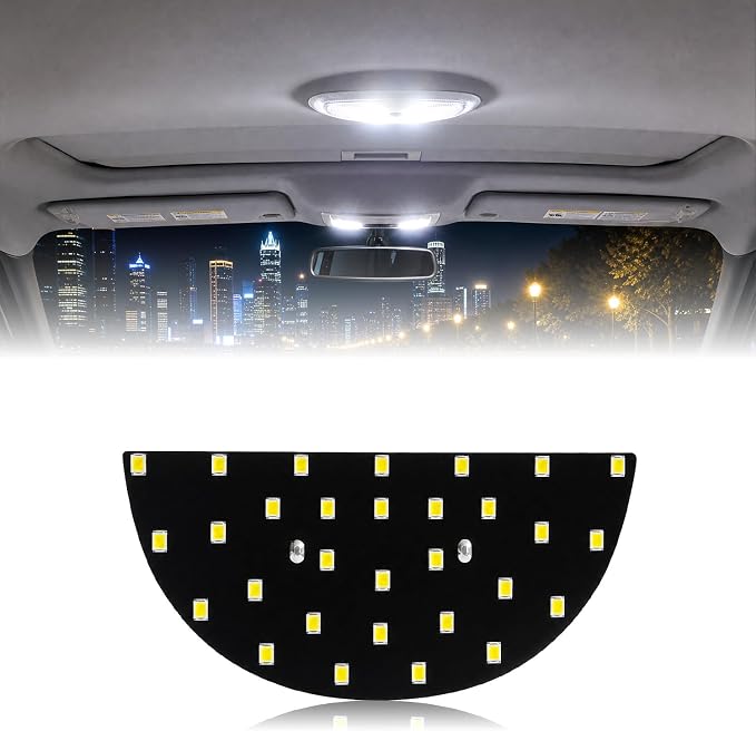 LED Interior Light Panel Roof Dome Lighting Upgraded Accessory Compatible with Ram 3500 Ford F150 Expedition Explorer Taurus Explorer Sport Trac Lincoln Aviator, 6000K White Reading Light