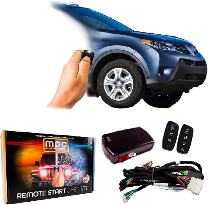 MPC Remote Start Kit Compatible with Toyota RAV4 2013-2018 | Plug and Play | 4-Button 2-Way Communication Remotes Included | 10 Minute Install | Tech Support Included