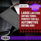 AIDEA Microfiber Towels for Cars-2PK, Large Professional Car Drying Towel, Scratch-Free & Absorbent Drying Towel for Cars, SUVs, RVs, Trucks, and Boats, 24inx 31in, Grey