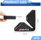 Car Door Corner Protector Edge Guards, Carbon Fiber Decorative Anti-scratch Anti-collision Buffer Pad, Embedded Self-adhesive Soft Protective Cover, for Most Cars (Black #Sports)