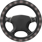 Thickened Elastic Steering Wheel Cover, Gray Plaid Clan Moffat Tartan Ultra, Soft, Breathable, Fit for Cars, SUVs, Trucks, Stylish Comfortable Grip