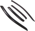 Car Window Rain Guard | Outside Mount Visors Auto Side Window Deflectors | Windows Visor Rain Shields Compatible with 2010-2016 Ford Taurus | 4 Pcs Set, WD2-634, Dark Smoke