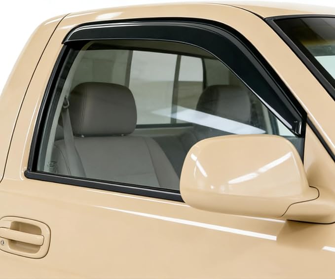 Window Visors for 1999-2007 Chevy Silverado/GMC Sierra 1500, 1999-2006 Silverado/Sierra 2500, 2001-2007 Silverado/Sierra 3500 Standard Cab, Outside Mount Rain Guards Vent Visors, 2PCS