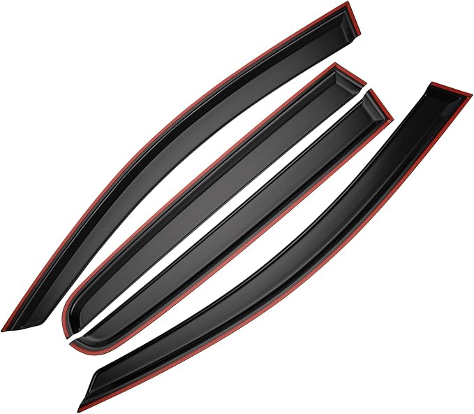Tape-on Sun/Rain Guard Side Window Visor Deflectors Rain Guards for GMC Acadia 2017 2018 2019 2020 2021 2022 2023，Window deflectors