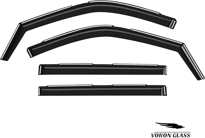 Voron Glass in-Channel Extra Durable Rain Guards for Toyota Sequoia 2023-2026, Window Deflectors, Vent Window Visors, 4 Pieces - 200837
