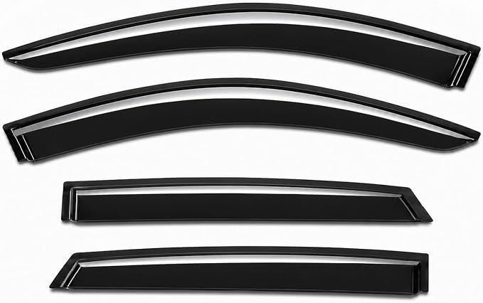 2024-2026 Tape-On Rain Guards for Chevrolet Chevy Trax Side Window Visor Deflectors Extra Thick Tinted Vent Shades LS 1RS LT 2RS ACTIV 2025