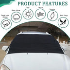 Car Windshield Cover for Ice and Snow, Frost Guard Windshield Cover, Car Windshield Snow Cover Winter Ice Sunshade Protector, Universal Car Exterior Accessories for Cars, Trucks, Vans (Front)
