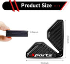 2 PCS Car Door Corner Edge Guards, Thickened PVC Anti-collision Door Corner Protector, Carbon Fiber "Sports" Label Decorative Cover, Self-adhesive Exterior Accessory for Cars (Black)