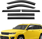 Extra Durable Window Deflectors Tape-On Window Visors Rain Guards Fit for Jeep Grand Cherokee L 2021-2026, Sun Visors, Wind Vent for Shades, Exterior Car Accessories - 6pcs. AG0184