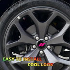 4pcs Wheel Center Cap 63mm/2.5 inches Slash Covers Hub Cap Compatible with Dodge Charger Challenger Durango Hornet Dart R/T SRT Magnum Nitro Journey Caliber Avenger and Ram (Pink)