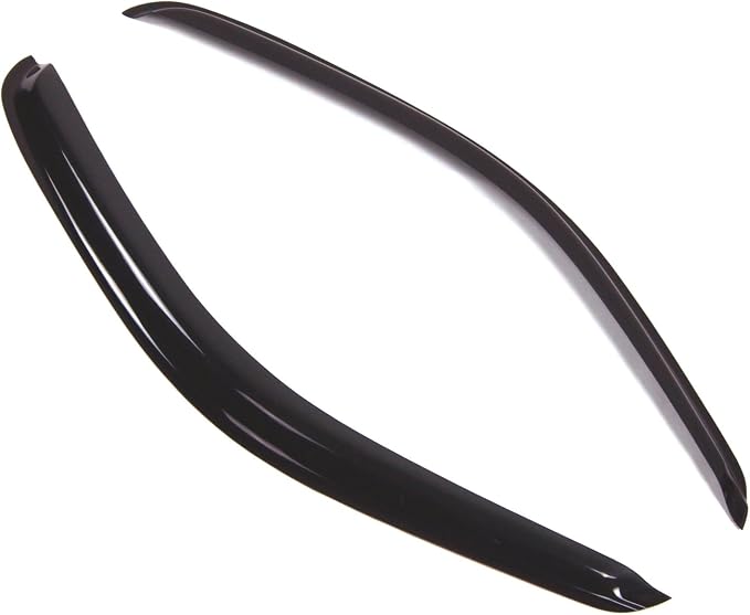 WD2-448 Dark Smoke 2 Pcs Set Window Visor (Outside Mount) Deflector Rain Guard Compatible with 1995-2004 Toyota Tacoma Regular Cab