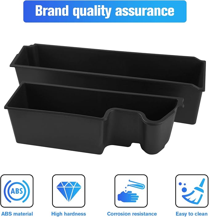 Trunk Storage Tray Organizers Rear Cargo Side Box is Applicable to Ford Bronco 2021 2022 2023 4 Door, Trunk Caddy Box, Internal Accessories, Black Matte Finish (Left Storage Box)