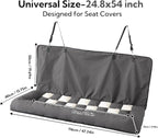 Dog Bed for Car Back Seat, Soft Backseat Dog Bed Hammock, Non-Slip Pet Car Seat Cover for Back Seat, Pet Travel Bench Sofa for Cars/Small SUVs/Sedan, Dark Gray
