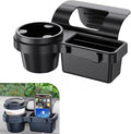 Car Cup Holder, Car Window Multifunctional Organizer, Vehicle Door Side Hanging Rack, Cell Phone Storage Box, Plug & Play Vehicle Storage with Sponge Pads, for Most Cars (Black #B)