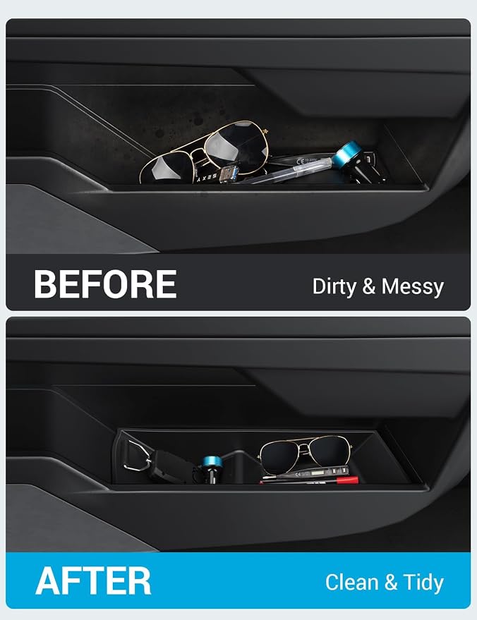 Tesla Cybertruck Door Side Storage Box Front Rear Door Tray Organizer Slot Pockets Handle Insert Protector TPE Cybertruck Accessories 2024 2025 4PCS