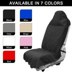 Waterproof Car Towel Seat Cover, Sweating Non-Slip Premium Towel Carseat Cover Protector, Universal Soft Machine Washable Car Truck SUV Front Seat Cover for Gym Workout Beach Hiking (Black)