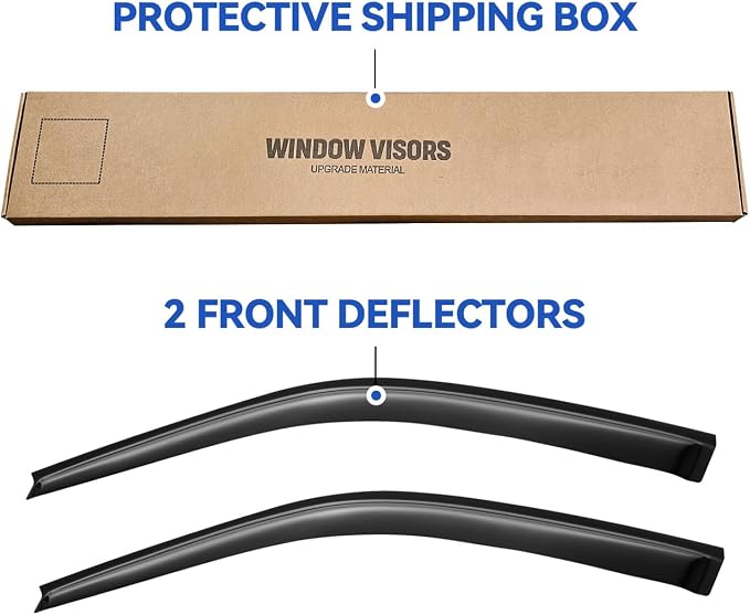 Window Visors Rain Guards Shield for 1996-2000 Honda Civic Coupe, Out-Channel Window Vent Wind Deflectors Visors Shades for 96-00 Civic