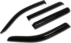 Rain Guards Tape-On Compatible with 2005-2014 Frontier D40 4pcs Window Visor Deflector