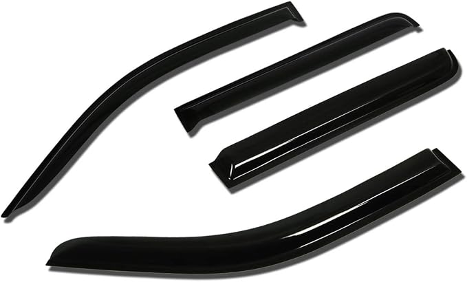 Rain Guards Tape-On Compatible with 2005-2014 Frontier D40 4pcs Window Visor Deflector
