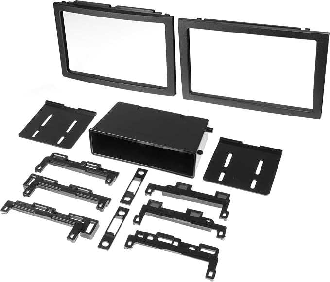 GM2500B Double DIN or Single DIN with Pocket Radio Installation Dash Kit Compatible with Select 2004-2021 GM Vehicles - Car Stereo Install Kit - See Fit Guide in Images to Verify Your Vehicle