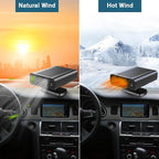12V 150W Dual Use Car Cooling Heater Fan, Summer Quick Vehicle Cool Down Air Fan, Winter Windshield Defogger Defroster Portable Auto Fan Fit All Sedans Trucks SUVs