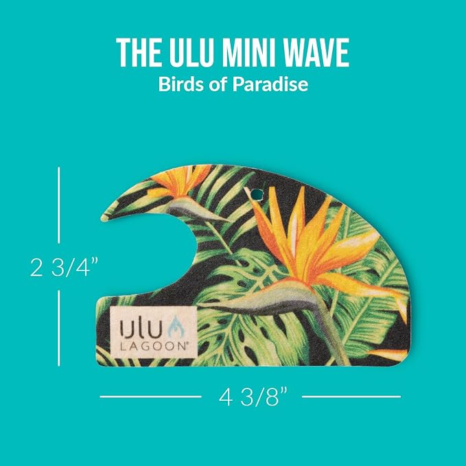 Hanging Car Air Freshener | Tropical Beach Coconut Surf Wax Scent Mini Wave | Long Lasting Car Freshener, Closet and Beyond | Made In USA | 3 Pack (Birds of Paradise)