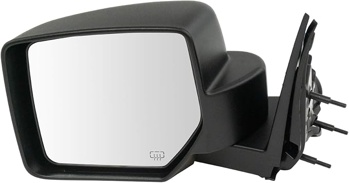 Driver & Passenger Side Power Heated Mirror Set Textured Black Compatible with 2008-2012 Jeep Liberty CH1320371 CH1321371