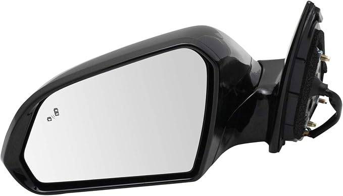Driver & Passenger Side Power Heated Mirror Set Paint to Match Gloss Black with Turn Signal Blind Spot Compatible with 2015-2017 Hyundai Sonata HY1320228 HY1321228