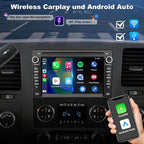 Car Radio for Chevrolet Chevy Silverado GMC Sierra Yukon 2007-2013 Android 13 GPS Navigation 2GB+32GB with 7 inch Touch Screen CarPlay Android Auto Bluetooth SWC Backup Camera