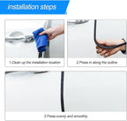 Car Door Protector Edge Guards, Universal Rubber Seal U Shape Car Door Protection, Aluminum Boat Edge Trim Guards No Glue Required, Exterior Accessories Fit for Most Cars (Orange/16FT)