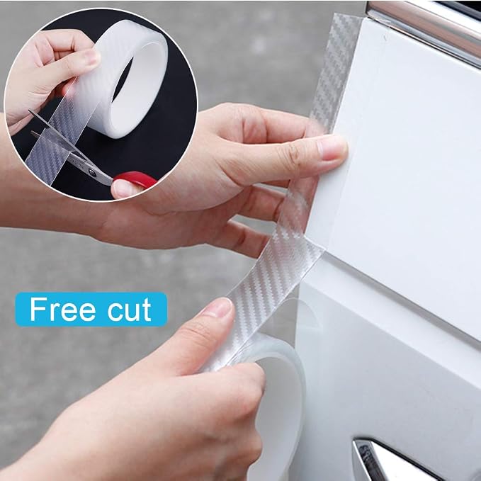 Car Door Edge Guards, 2.7In x 33Ft Door Sill Guard Protector, Anti-Scratch Adhesive Tape, Automotive Anti-Collision Strip for Car Door Edge/Front and Rear Bumper/Door Sill Protector