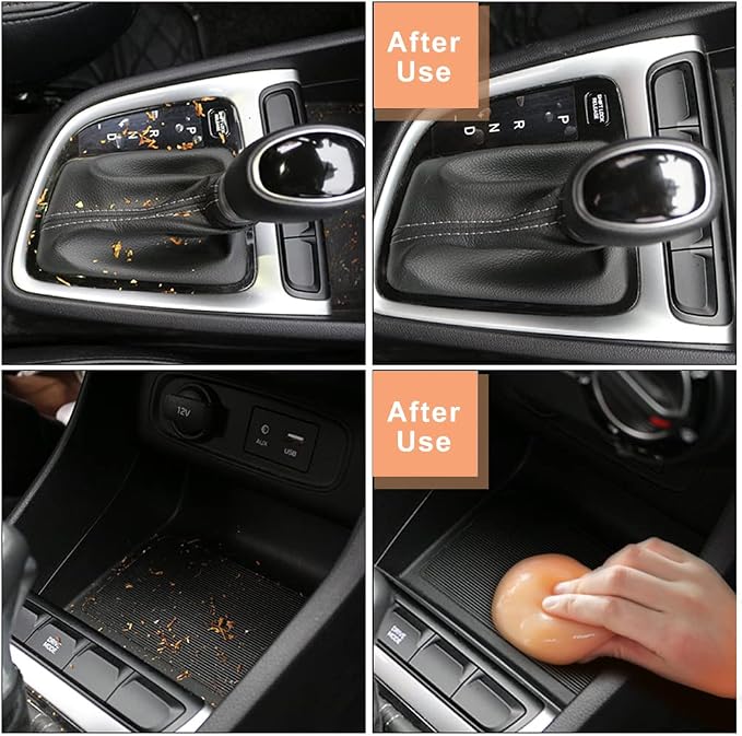 2Pack New Cleaning Gel Detail Putty Car Gel Auto Detailing Tools Car Interior Cleaner Car Cleaning Slime Car Assecories Keyboard Cleaner Orange (320g/11.2oz)