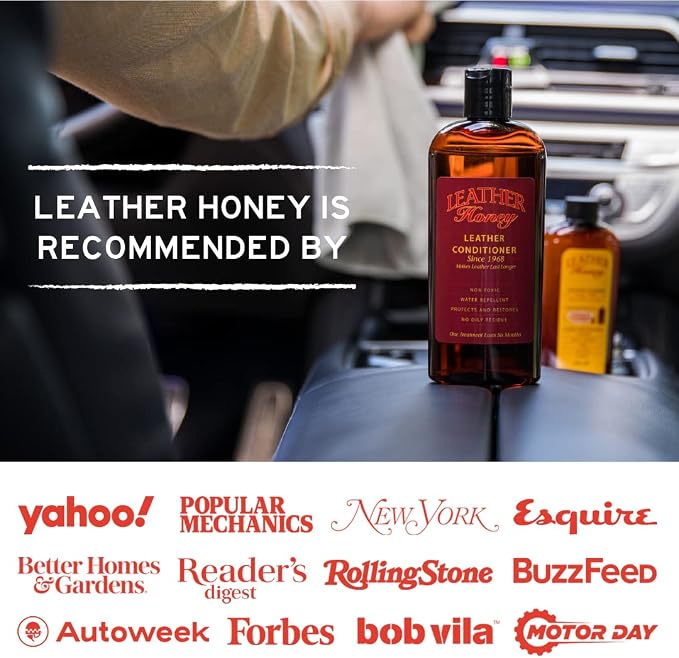Complete Leather Care Kit: Cleaner, Conditioner, 2 Cloths. Non-Toxic Leather Care Made in the USA Since 1968. Restore Couches, Car Seats & Interior, Jackets, Shoes & Bags. for Any Color