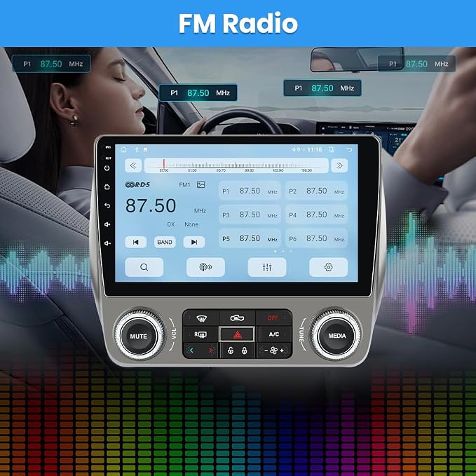 Android Car Stereo for Chevrolet Chevy Camaro 2010 2011 2012 2013 2014 2015, 9" Touch Screen Radio Upgarde WiFi Bluetooth Online GPS Navigation CarPlay Android Auto, 2GB+64GB