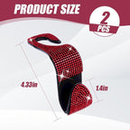 2 Pack Car Hooks, Bling Rhinestones Crystal Hooks, Auto Seat Back Organizers, Car Decorations Backseat Hanger, Car Seat Hooks Perfect for Holding Handbags, Clothes, Purses and Water Bottles