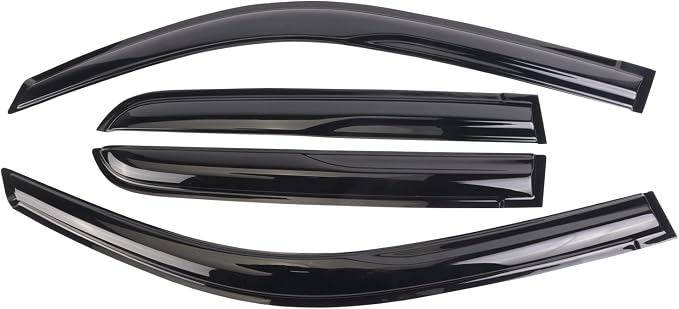 Durable Window Deflector for 2003-2009 Toyota 4 Runner, Original Tape-on Window Visors, Vent Deflector, rain Guards for Cars, Dark Smoke, 4 PCS WV94924